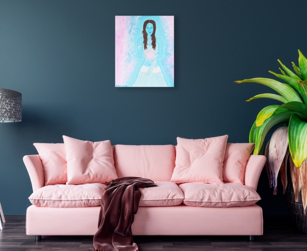 blue_priestess_with_pink_sofa_on_dark_blue_background_by_noelie_ceyral