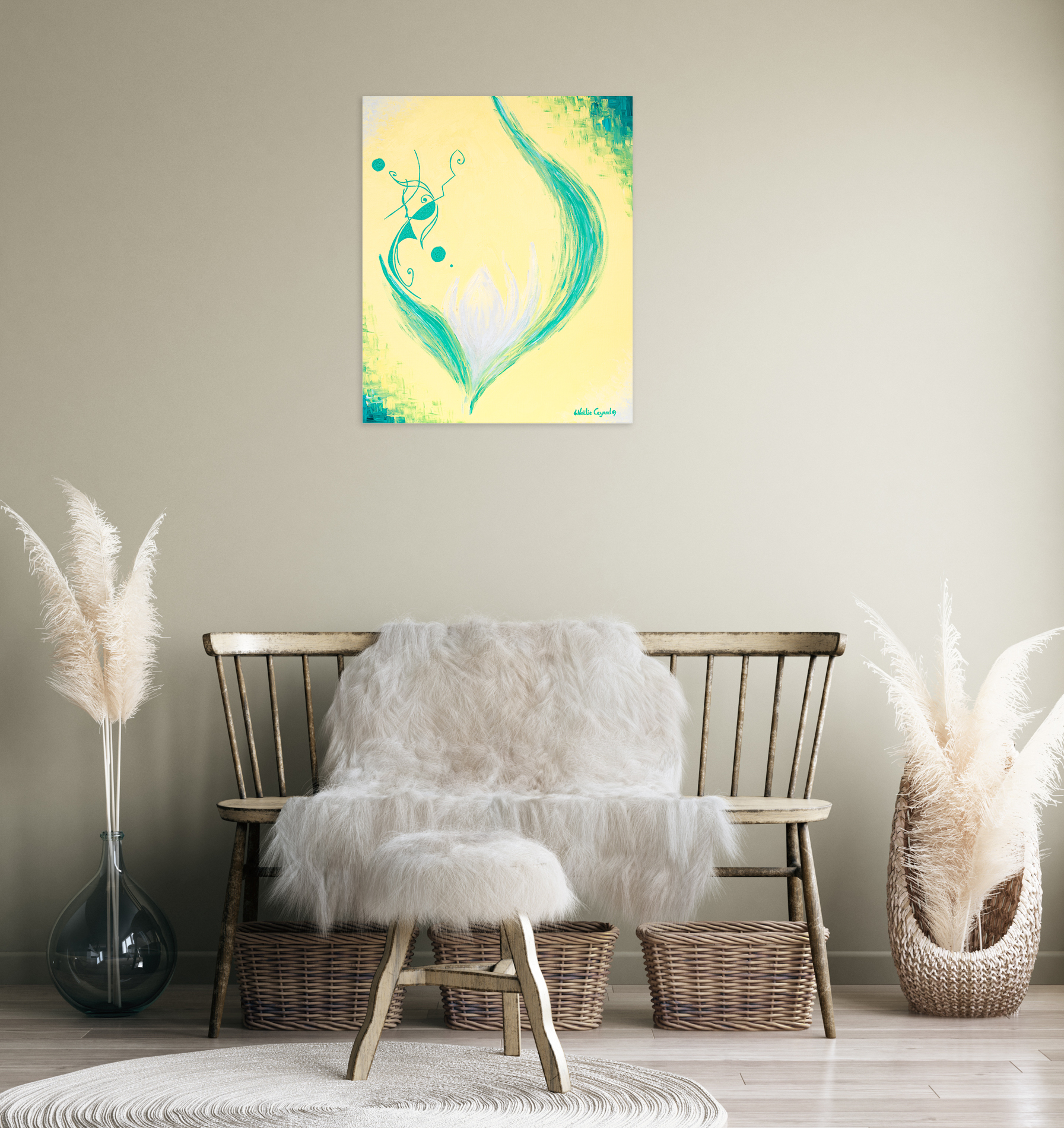 cocoon_of_love_download_of_pure_love_frequencies_by_contemporary_artist_and_painter_noelie_ceyral_with_little_bench