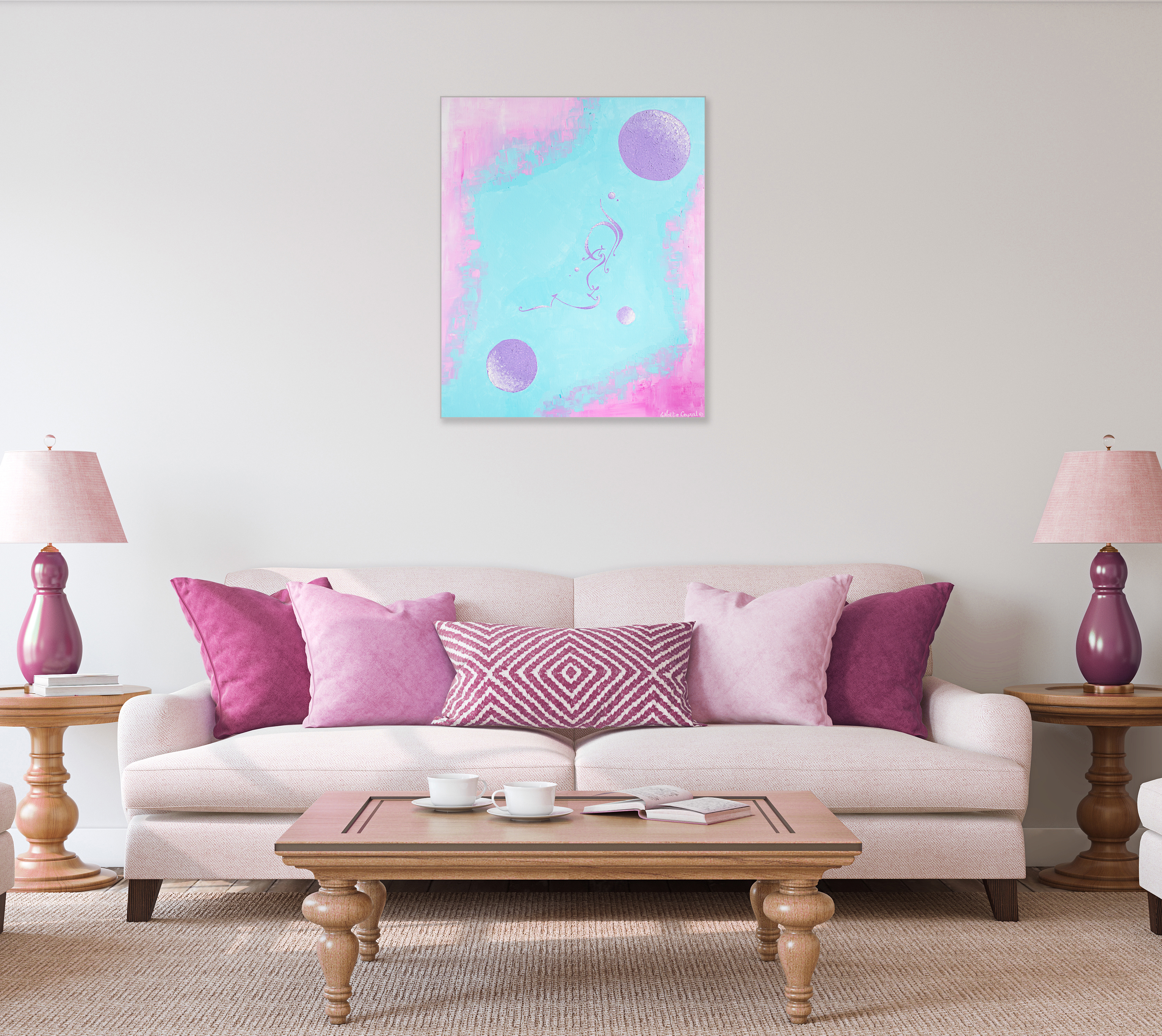 relaxing_while_getting_into_the_flow_by_noelie_ceyral_with_white_sofa_pink_cushions